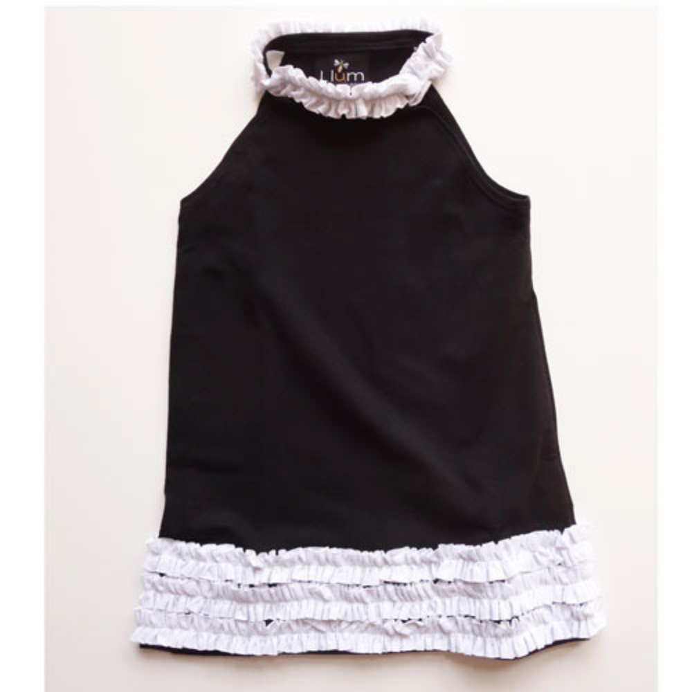 NWT Toddler Black Summer Dress Llum